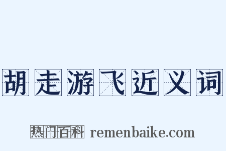 胡走游飞近义词是什么意思的图片